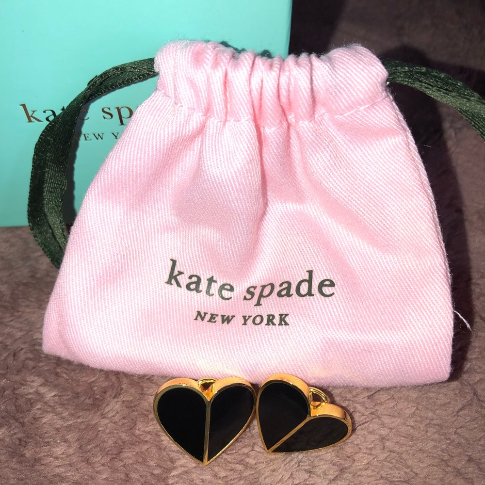 Kate Spade NewYork black heritage spade earrings